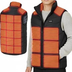 新品未使用 電熱ベスト【26箇所発熱・4区独立制御】ヒーターベスト DC/USB給電 3段階温度調整 急速発熱 防寒対策の画像