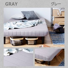 足付きマットレス　ベッド　(セミダブル)　　の画像