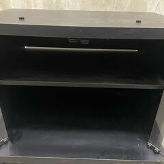 【那須町役場】平成レトロ　パナソニック　キャスター付きテレビ台　収納棚【管理番号361】の画像