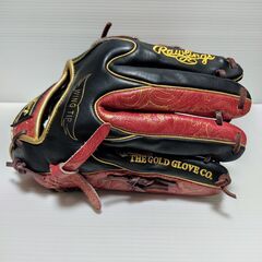 ◆左投げ用｜Rawlings｜ローリングス｜GR1FHPN55W｜11-3/4｜グラブ｜軟式用｜一般用｜ブラック/スカーレット｜オールフィルダー｜グローブの画像