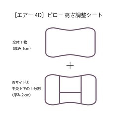 西川（nishikawa）　【エアー4D】ピローHigh　ネイビーの画像