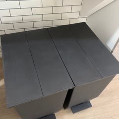 SOLOW ソロウ　ごみ箱　ブラック　両開き　45L 2個セットの画像