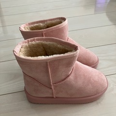 新品　未使用　リセマイン　ぬくぬくフェイクムートンブーツ　21cm ピンクの画像