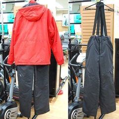 SPALDING スキーウェア 上下セット LLサイズ レッド×ブラック メンズ スポルディング 札幌市 清田区 平岡の画像