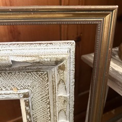 フレーム　2点セット　額縁インテリアアンティークヴィンテージレトロ什器油絵店舗の画像