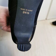 スエード 黒 ブーツ 卑弥呼 24.5cm の画像