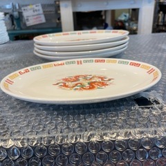 【引き取り限定】中古品　楕円形中華皿　5枚セット　の画像