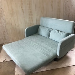 J620⭐️日昇　2人掛けソファベッド　説明書付きの画像