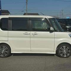 【自社ローン】ダイハツ タント カスタムRSトップエディションSAⅡ アクセル踏み間違い防止装置 レーンキープアシスト 衝突軽減ブレーキ 横滑り防止装置 Bluetooth接続 バックカメラ フルセグTV メモリーナビ DVD 両側電動スライドドア スマートキー キーレス 純正アルミの画像