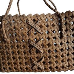 ■編み込み　カゴ　バック■USEDの画像