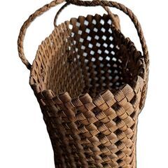 ■編み込み　カゴ　バック■USEDの画像