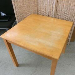 ダイニングテーブル 木目調 2人掛け 75×75cm テーブルのみ ナチュラル 正方形 2人用サイズ テーブル 2人掛けサイズ 札幌市 西野店の画像