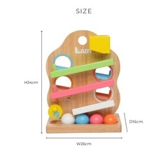 エデュテ ベビー＆キッズ ツリースロープ 木のおもちゃ スロープ ボール落とし の画像