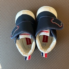 ミキハウス ベビーシューズ 12cm ネイビーの画像