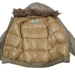 ▲EDWIN フードファー付きダウンショートジャンパー▲古着の画像