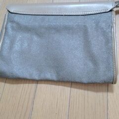 クラッチバック　セカンドバック　ブラウン　フェイクレザー　中カード、ペン入れ付き未使用の画像