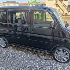 【車検2年付き☆コミコミ25万8000円】平成25年　ホンダ　バモス　黒　走行距離138,000㎞　社外AW　バックカメラ付きの画像