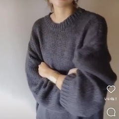 新品未使用　poshalma ローゲージオーバーサイズミックスニットの画像