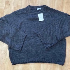 新品未使用　poshalma ローゲージオーバーサイズミックスニットの画像