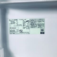 ID:rg220037 【自社配送エリア内限定】日立 HITACHI 冷蔵庫 ファミリー 中古 2021年製 5ドア 401L クリスタルホワイト ファン式 左開き R-S40RL(XW)  【リユース品：状態B】【送料無料】【設置費用無料】の画像