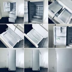 ID:rg220037 【自社配送エリア内限定】日立 HITACHI 冷蔵庫 ファミリー 中古 2021年製 5ドア 401L クリスタルホワイト ファン式 左開き R-S40RL(XW)  【リユース品：状態B】【送料無料】【設置費用無料】の画像