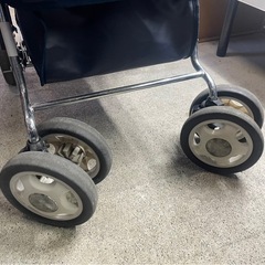 幸和製作所　ウォーキングステッキキャスター　スタンダードタイプ　301　チェックグリーン　手押し車　買い物カート　ショッピングカート　折りたたみ　中古　③の画像