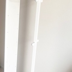 【解体可能】ニトリ　スタンドミラー（回転式／収納付き）ホワイトの画像