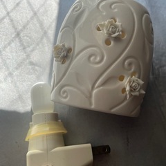 バラ飾り　コンセント差込ランプ　ホワイトの画像