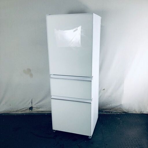 ID:rc12876 【自社配送エリア内限定】三菱 MITSUBISHI 冷蔵庫 ファミリー 中古 2020年製 3ドア 330L ホワイト ファン式 左開き MR-CG33FL-W  【リユース品：状態A】【送料無料】【設置費用無料】