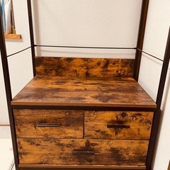 ハンガーラック Nステイン　引出しユニット の画像