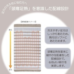 椙山紡織 Sugiyama 電気毛布 日本製 電気しき毛布 140×80cm 丸洗いOK 頭寒足熱 ダニ退治 室温センサー スライド式無段階温度調節 NA-023S ボーダー柄（裏面ホワイト）暖房 節電 省エネ 電気代安いの画像