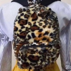 キッズ《レオパード》（耳尻尾付き）リュックの画像
