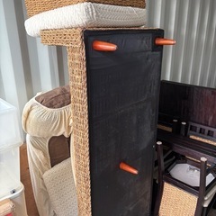 オットマン付きソファ3人掛けの画像