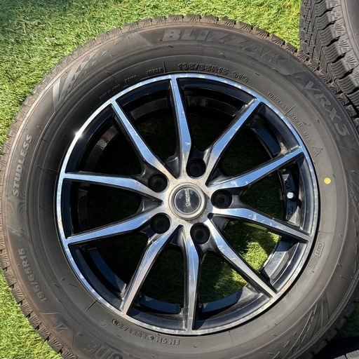 中古スタッドレス＋ホイールセット 2024年ブリザックVRX3 195/65R15