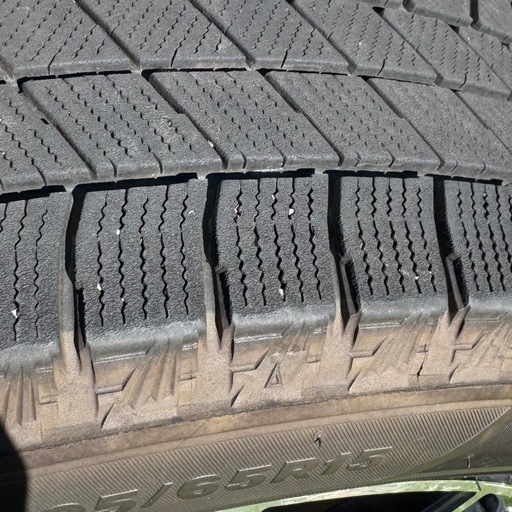 中古スタッドレス＋ホイールセット　2024年ブリザックVRX3 195/65R15