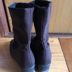 ブラウン　ソフト　ショートブーツ　23.5の画像