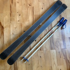 KAZAMA カザマ　 スキー板／ポールセット 126cm 子供の画像