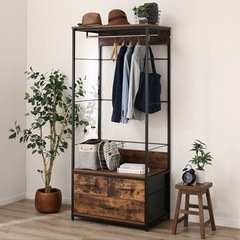 ハンガーラック Nステイン　引出しユニット の画像