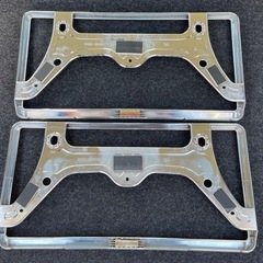 スズキ 純正 ナンバーフレーム 中古 前後セットの画像