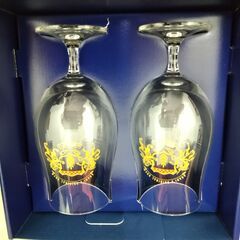 景品でいただいた　ビールグラスの画像