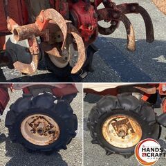 【久留米】【引き取り限定】【中古品】シバウラ KF500S 耕運機　耕うん機 管理機 ※タイヤ新品へ交換済 ※配送不可の画像