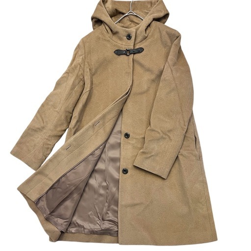 Justmerry アンゴラ混 コート M〜Lサイズ ベージュ シンプル 百貨店