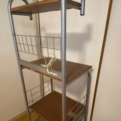 【取引中】YAMAZEN　レンジ台　幅540　奥行き430　高さ1430の画像