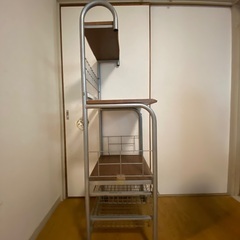 【取引中】YAMAZEN　レンジ台　幅540　奥行き430　高さ1430の画像