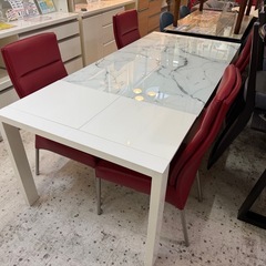 【愛品館 江戸川店 】伸長式ダイニングテーブル5点セット NITORI（ニトリ）の画像