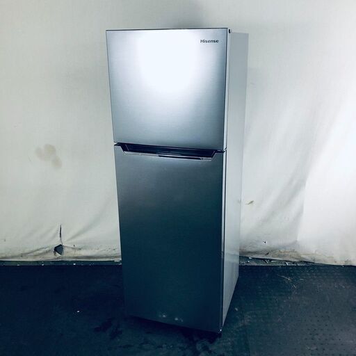ID:rd24593 【自社配送エリア内限定】ハイセンス Hisense 冷蔵庫 一人暮らし 中古 2021年製 2ドア 227L シルバー 直冷式 右開き HR-B2302  【リユース品：状態B】【送料無料】【設置費用無料】