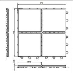 セキスイ　「クレガーレ」　バルコニー テラス デッキ タイル 床に　色：ＲＹ(ラステッィクイエロー)の画像