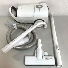 Panasonic パナソニック 紙パック 掃除機 MC-SJP800G 2017年製 ECONAVI ホワイト 小型 軽量 動作確認済み 簡易清掃済み mの画像