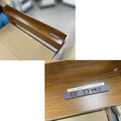 モダンデコ フレームのみ ダブルベッド 幅141×全長212×高さ70.5cm コンセントあり 宮付き 引き出し付き ベッド下収納 ダブルサイズ 札幌市手稲区の画像