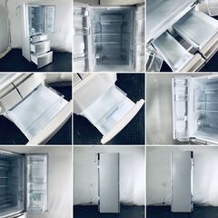 ID:rd24594 【自社配送エリア内限定】パナソニック Panasonic 冷蔵庫 ファミリー 中古 2017年製 6ドア 411L シャンパン ファン式 観音開き NR-F412V-N  【リユース品：状態B】【送料無料】【設置費用無料】の画像